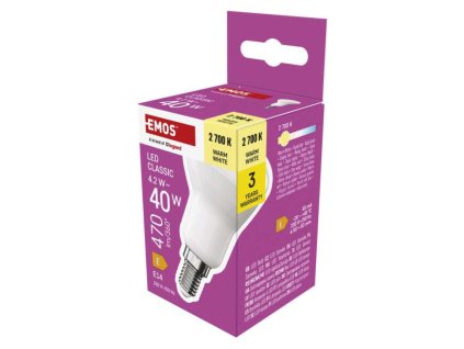 LED žárovka Classic R50 / E14 / 4,2 W (40 W) / 470 lm / teplá bílá