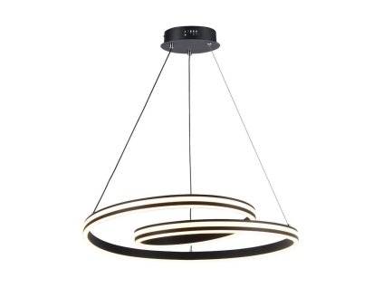 Černé závěsné LED svítidlo designové kulaté 60cm 40W CCT