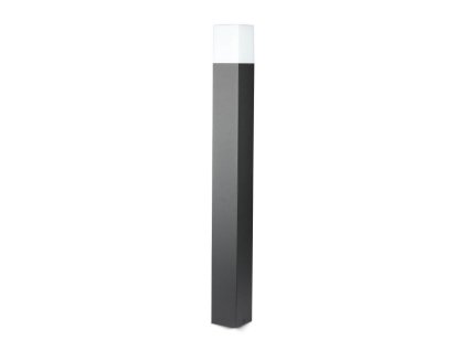 Černý zahradní hranatý sloupek pro LED žárovku GU10 80cm