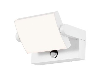 Bílé fasádní LED svítidlo náklopné s pohybovým čidlem 17W IP65