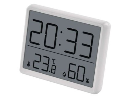 Digitální teploměr s vlhkoměrem, bezdrátové čidlo, budík, datum E6210