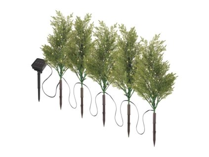 LED zapichovací větvičky se solárním panelem, venkovní i vnitřní, teplá bílá