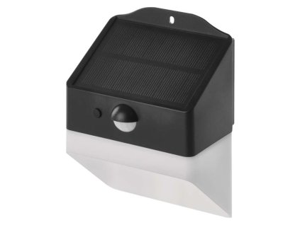 Solární LED svítidlo LUNIS s pohybovým čidlem, černé, neutrální bílá