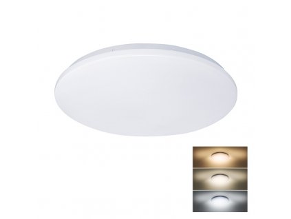 Solight LED stropní světlo Plain, 3CCT, 24W, 1920lm, 3000K, 4000K, 6000K, kulaté, 38cm