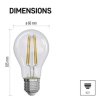 LED žárovka Filament A60 A CLASS / E27 / 3,8 W (60 W) / 806 lm / teplá bílá