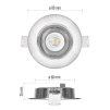 LED bodové svítidlo SIMMI stříbrné, kruh 5W neutr. bílá