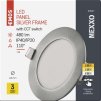 LED vestavné svítidlo NEXXO, kruhové, stříbrné, 7W, se změnou CCT