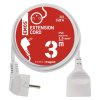 Prodlužovací kabel – spojka, 3m, bílý