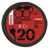 Venkovní prodlužovací kabel 20 m / 2 zásuvky / černý / guma / 230 V / 1,5 mm2
