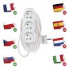 Prodlužovací kabel 2 m / 3 zásuvky / bílý / PVC / 1 mm2