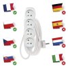 Prodlužovací kabel 3 m / 4 zásuvky / bílý / PVC / 1 mm2