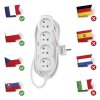 Prodlužovací kabel 5 m / 4 zásuvky / bílý / PVC / 1,5 mm2