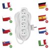Prodlužovací kabel 10 m / 4 zásuvky / bílý / PVC / 1,5 mm2