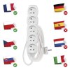 Prodlužovací kabel 3 m / 5 zásuvek / bílý / PVC / 1,5 mm2
