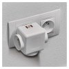 Rozbočovací zásuvka 3× kulatá, 2× USB
