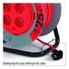 Prodlužovací kabel na bubnu 25 m / 4 zásuvky / červený / PVC / 230 V / 1,5 mm2
