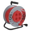 Prodlužovací kabel na bubnu 50 m / 4 zásuvky / červený / PVC / 230 V / 1,5 mm2