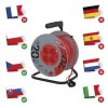 Prodlužovací kabel na bubnu 20 m / 4 zásuvky / červený / PVC / 230 V / 1 mm2