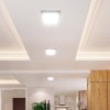Bílý přisazený LED panel hranatý 220 x 220mm 18W Economy