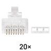 Konektor RJ45 pro UTP kabel (drát), bílý, balení 20ks