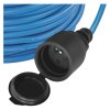 Počasí odolný prodlužovací kabel 20 m / 1 zásuvka / modrý / PVC / 230 V / 1,5 mm2