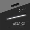 Černé lineární závěsné LED svítidlo 40W CCT Premium