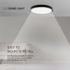 Černé přisazené LED svítidlo kulaté 24W IP44