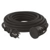 Venkovní prodlužovací kabel SCHUKO 10 m / 1 zásuvka / černý / guma-neopren / 250 V / 2,5 mm2