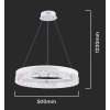 Bílé závěsné LED svítidlo kulaté designové 50cm 25W