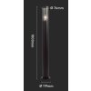 Černý zahradní sloupek pro LED žárovku E27 100cm