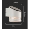 Bílé LED nástěnné solární svítidlo 1W IP54