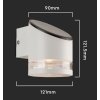 Bílé LED nástěnné solární svítidlo s pohybovým MW čidlem 1W IP44