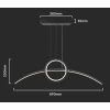 Černé závěsné LED svítidlo designové 89cm 30W