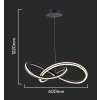 Černé závěsné LED svítidlo designové 60cm 40W CCT
