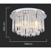 Chromové křišťálové stropní svítidlo 24cm pro žárovku 5x E14