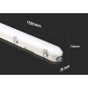 LED prachotěsné svítidlo s nouzovým modulem 150cm 48W 120lm/W