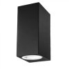 Černé fasádní svítidlo hranaté 2x GU10, BALENÍ 2 KUSY