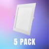 Bílý vestavný LED panel hranatý 225 x 225mm 18W Premium, BALENÍ 5 KUSŮ
