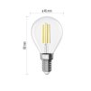 LED žárovka Filament Mini Globe / E14 / 5,9 W (60 W) / 806 lm / neutrální bílá