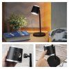LED stolní lampa ABBIE, nabíjecí, černá