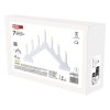 LED svícen dřevěný bílý, 29 cm, 2x AA, vnitřní, teplá bílá, časovač