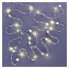 LED vánoční řetěz stříbrný – hvězdičky, 1,9 m, 2x AA, vnitřní, teplá bílá, časovač