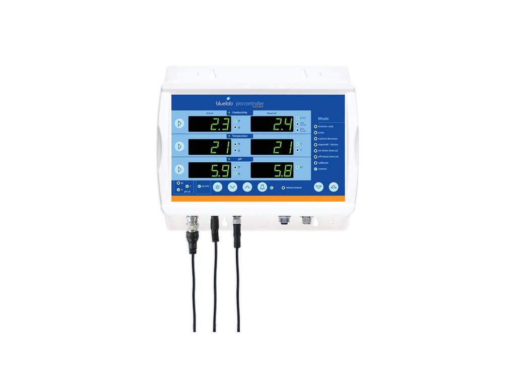Bluelab CONTPRO Pro Controller for Fully Automated 24/7 Digital Monitor Dosing and temperature probe EC Base Only, No Pump includes pH and Data Logging of Hydroponics Reservoir 