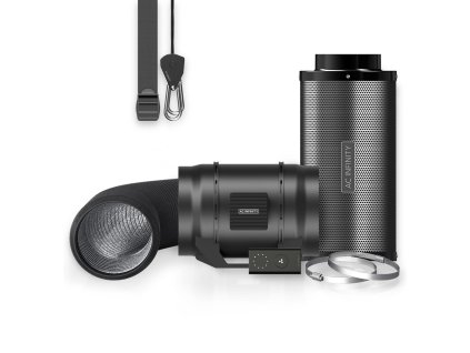 41040 ac infinity air filtration kit 200mm inline fan with speed controller carbon filter ducting combo