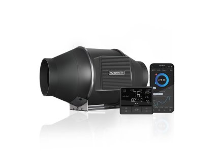 41067 ac infinity cloudline t4 quiet inline duct fan system with temperature and humidity controller 100mm