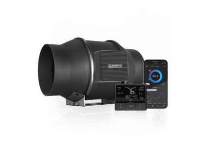 41070 ac infinity cloudline t6 quiet inline duct fan system with temperature and humidity controller 150mm