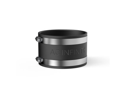 41133 ac infinity noise reduction clamp duct coupler with stainless steel clamps 100mm