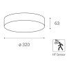 Stropní LED Svítidlo LED2 DRUM 21W 3000K 1680lm | 5200154 (Stmívání ZIGBEE)