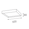 MILO 60 Stropní LED panel 60W CCT 1272373DT LED2 (Varianty DALI/PUSH)