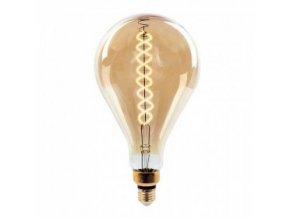 vtac 7461 v tac vt 2138d 8w led bulb vintage xl a160 double filament amber glass e27 2200k dimmable sku 7461 953